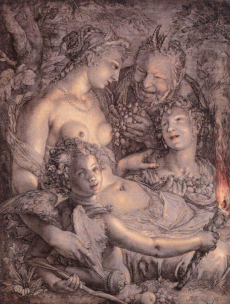 Hendrick Goltzius Sine Cerere et Libero friget Venus china oil painting image